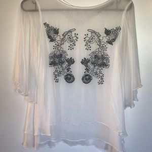 White embellished blouse